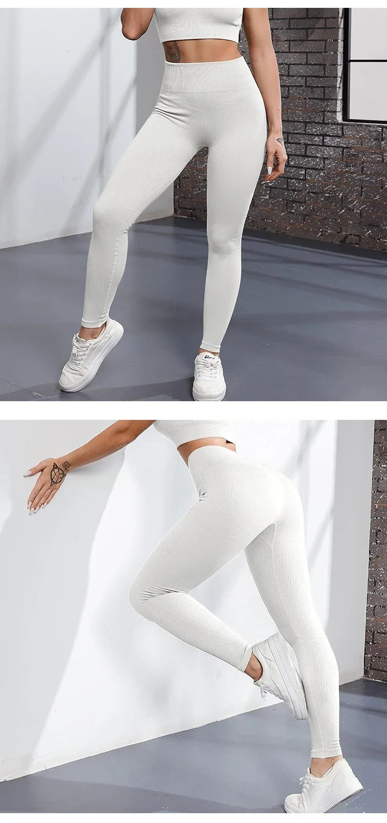 Premium High Waist Seamless Knit Yoga Leggings for Women ATHLEXES
