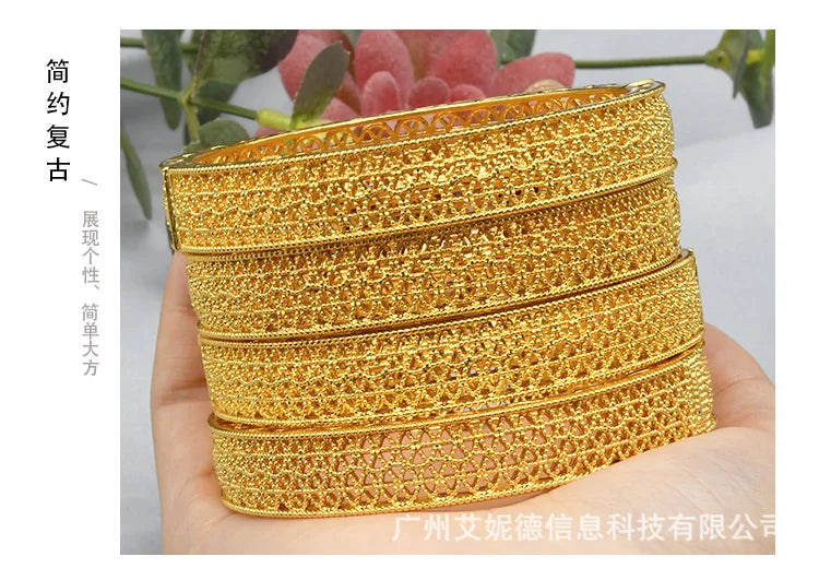Dubai Bridal Light Luxury Gold Plated Bracelet ATHLEXES