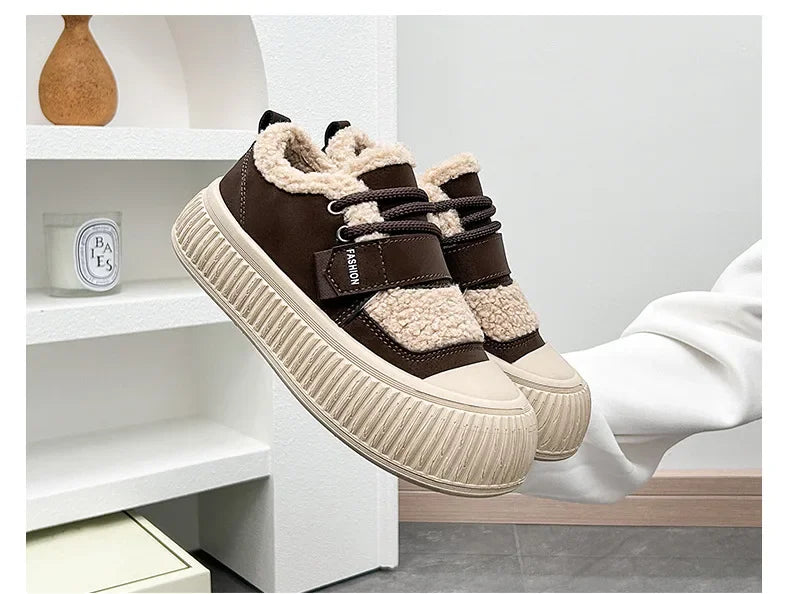 CozyFur Luxe Winter Lace-Up Sneakers ATHLEXES
