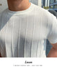Korean Business Casual Summer Knit T-Shirt for Men ATHLEXES