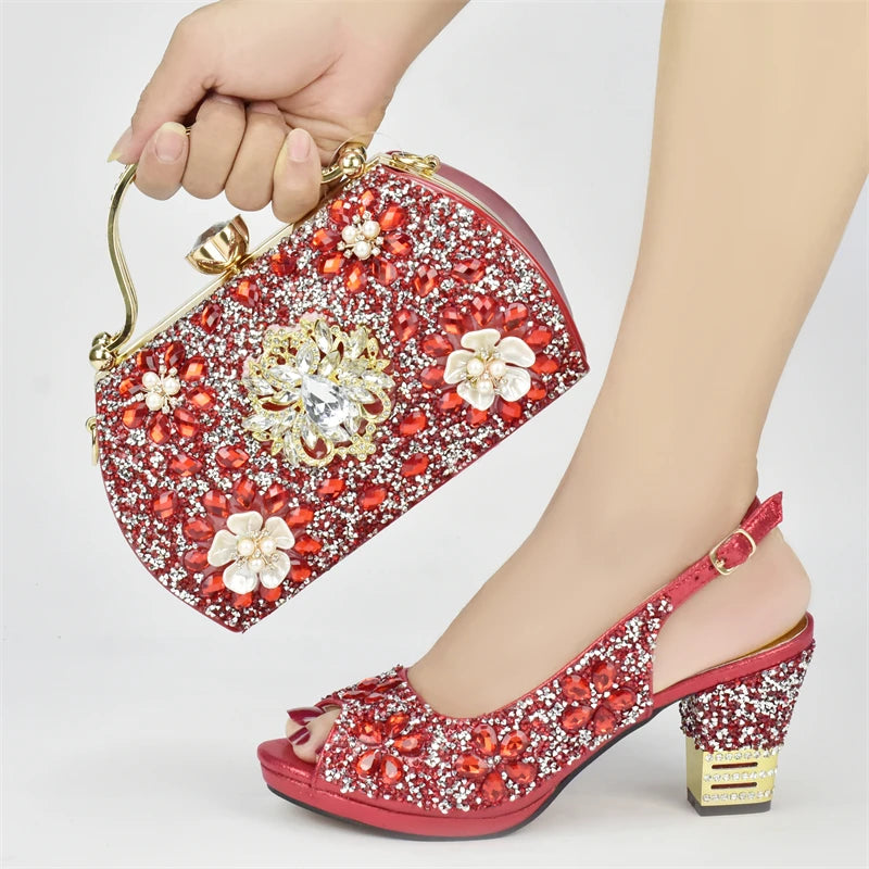 Radiant Rhinestone Italian Shoe and Bag Set 2024 ATHLEXES