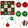 Charming 44Pcs Christmas Ball Ornament Collection ATHLEXES