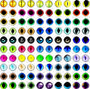 Dazzling Dragon Cat Eye Glass Cabochons - 50Pcs Set ATHLEXES
