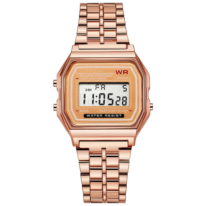 Elegant Rose Gold Digital Women's Watch ATHLEXES
