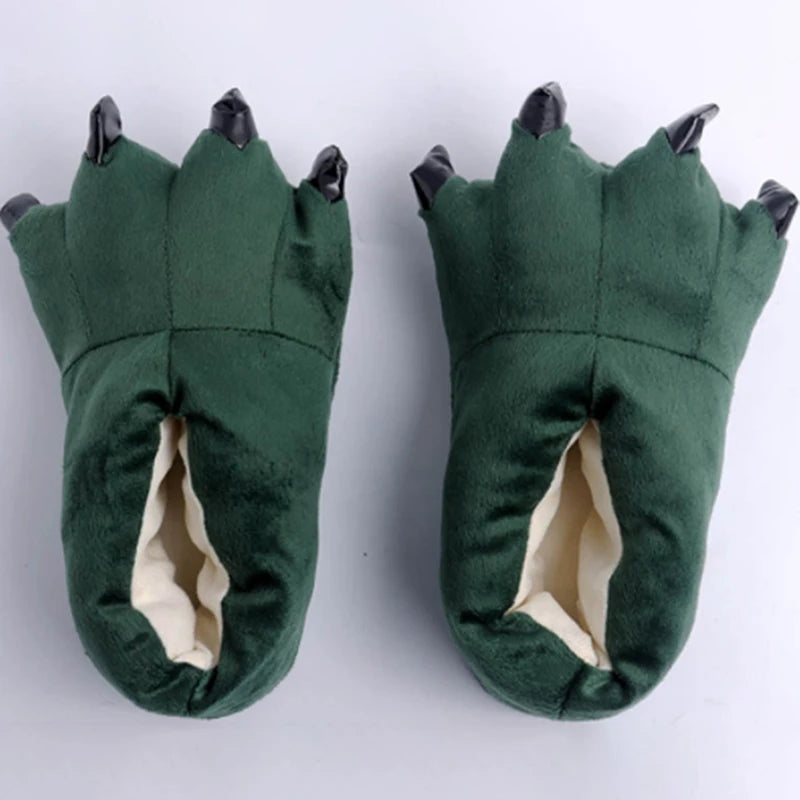 CozyPaws Plush Dinosaur Slippers for Home ATHLEXES