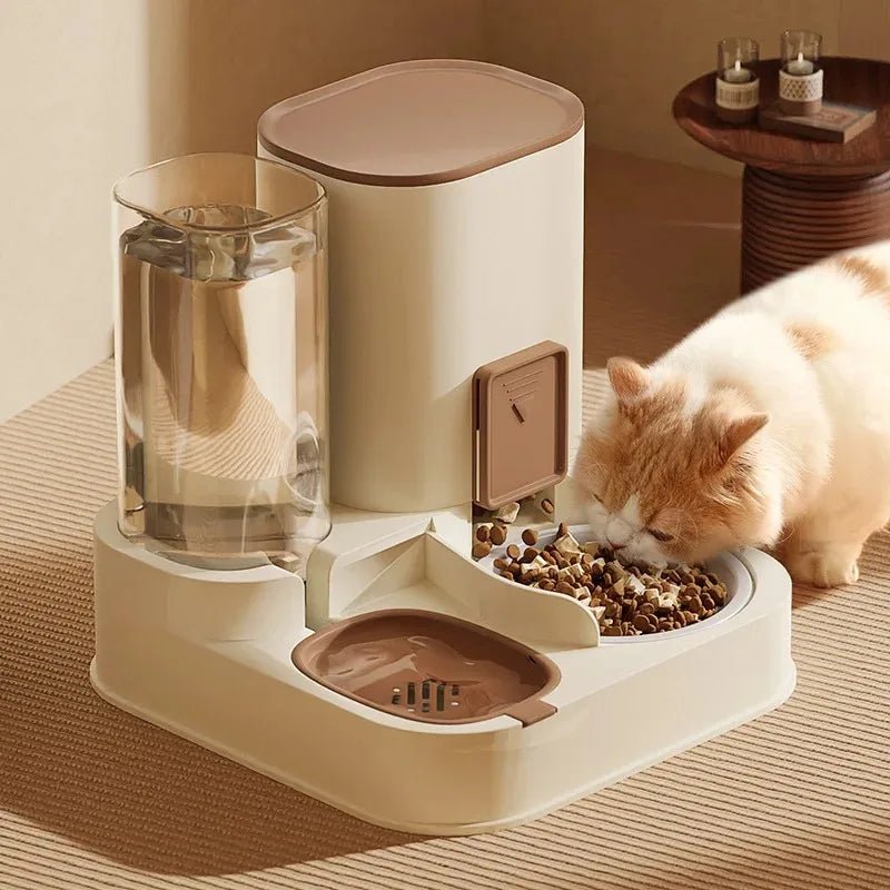 New Pet Cat Large Capacity Water Dispenser Dry Wet Separation for Automatic Feeder Drinking Water Supplies Food Container ATHLEXES