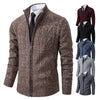 Velvet Warmth High Collar Cardigan for Men - Winter Knitwear ATHLEXES