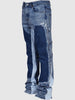 European American Patchwork Flared Denim Pants S-XXL ATHLEXES