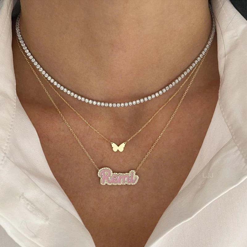 Dazzling White Zircon Choker Necklace for Women ATHLEXES
