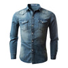 AutumnBlend Casual Denim Lapel Shirt ATHLEXES
