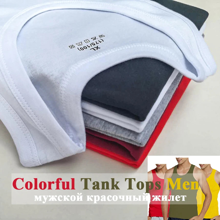 SummerFit Men's Cotton Sleeveless Gym Top ATHLEXES