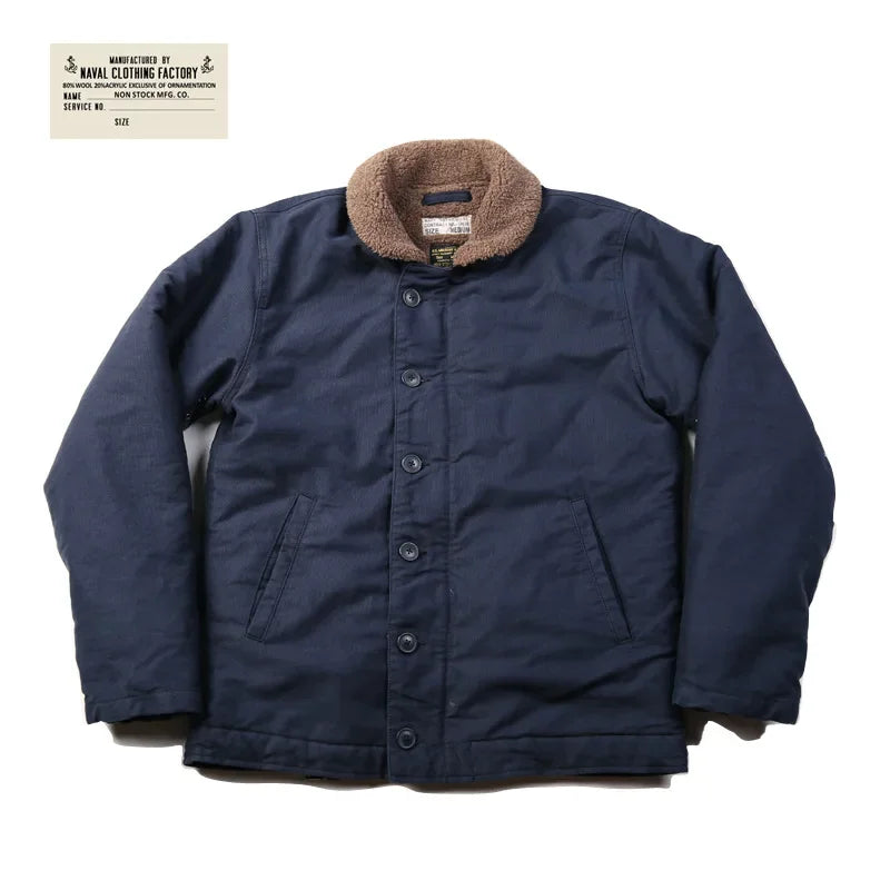 NON STOCK USN N-1 Military Style Warm Coat with Sherpa Lining ATHLEXES