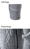 Velvet Warmth High Collar Cardigan for Men - Winter Knitwear ATHLEXES