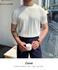 Korean Business Casual Summer Knit T-Shirt for Men ATHLEXES