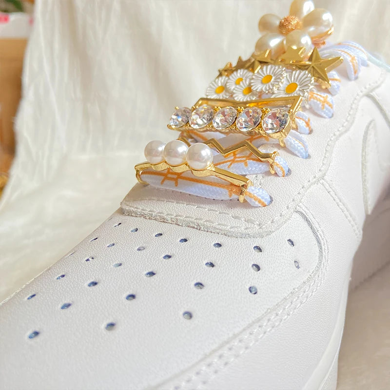 GlamCharm Rhinestone Shoelace Buckles for Sneakers ATHLEXES