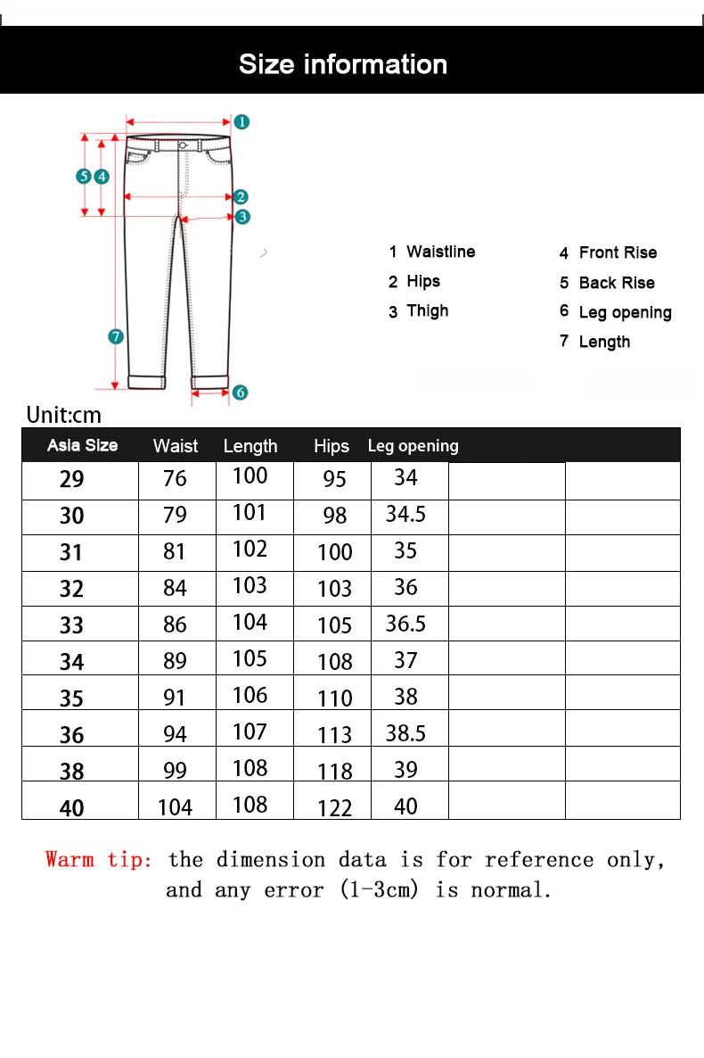 Korean Slim Fit Men's Denim Jeans ATHLEXES