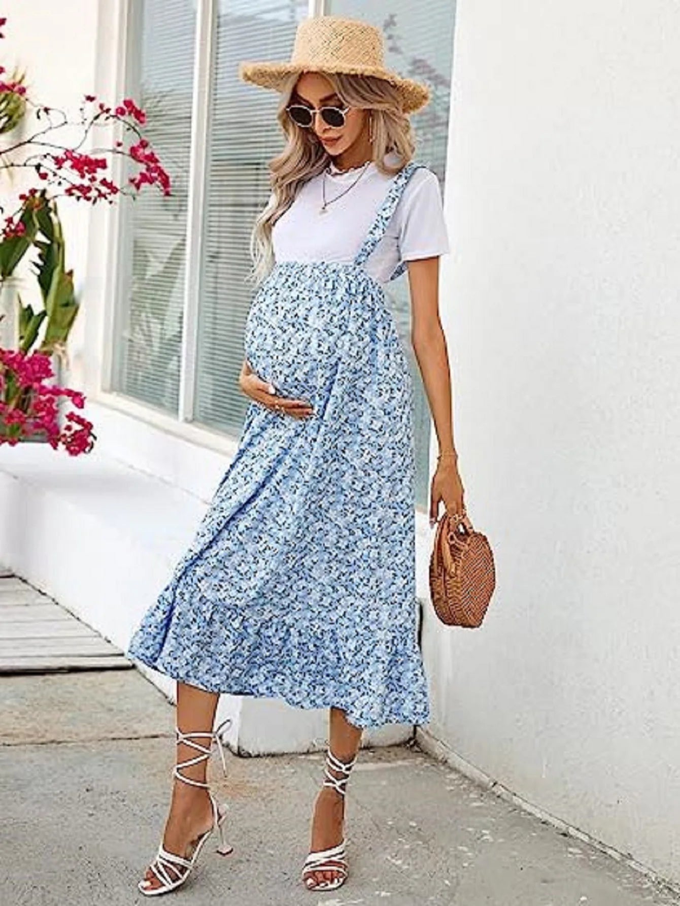 Floral Maternity Skirt Dress for Expecting Mothers ATHLEXES