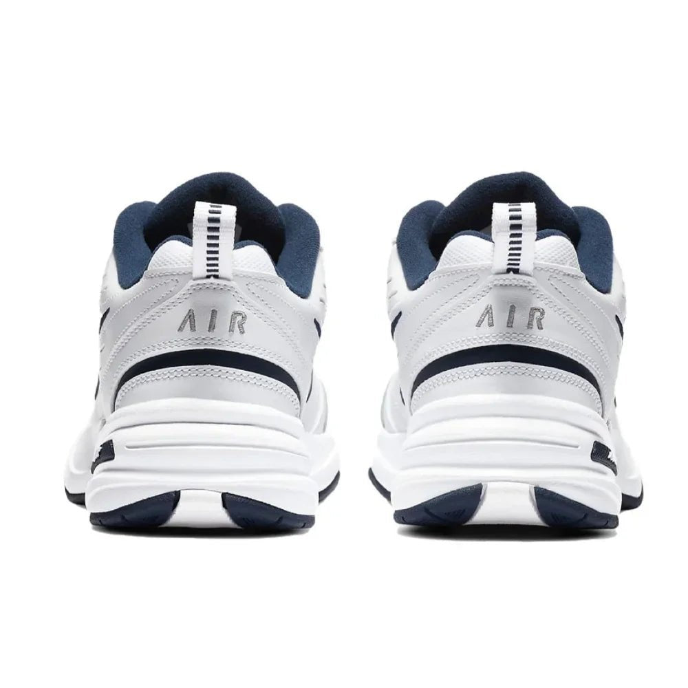 Nike Air Monarch IV White Navy 415445-102  Low-top Anti-slip and Hard-Wearing ATHLEXES