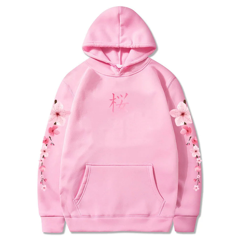 Sakura Blossom Graphic Hoodie for All Seasons ATHLEXES