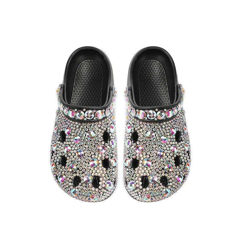 Luxury Rhinestone Beach Slides for Women - Summer EVA Comfort ATHLEXES