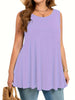 Plus Size Casual Crew Neck Sleeveless Tank Top ATHLEXES