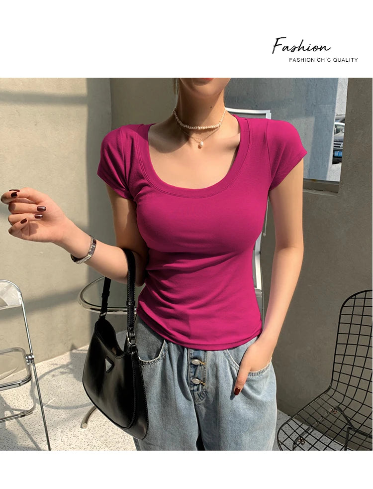 AOSSVIAO 100% Cotton Womenâ??s Slim Fit Tees ATHLEXES