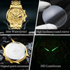 OLEVS Luxury Waterproof Gold Skeleton Watch ATHLEXES