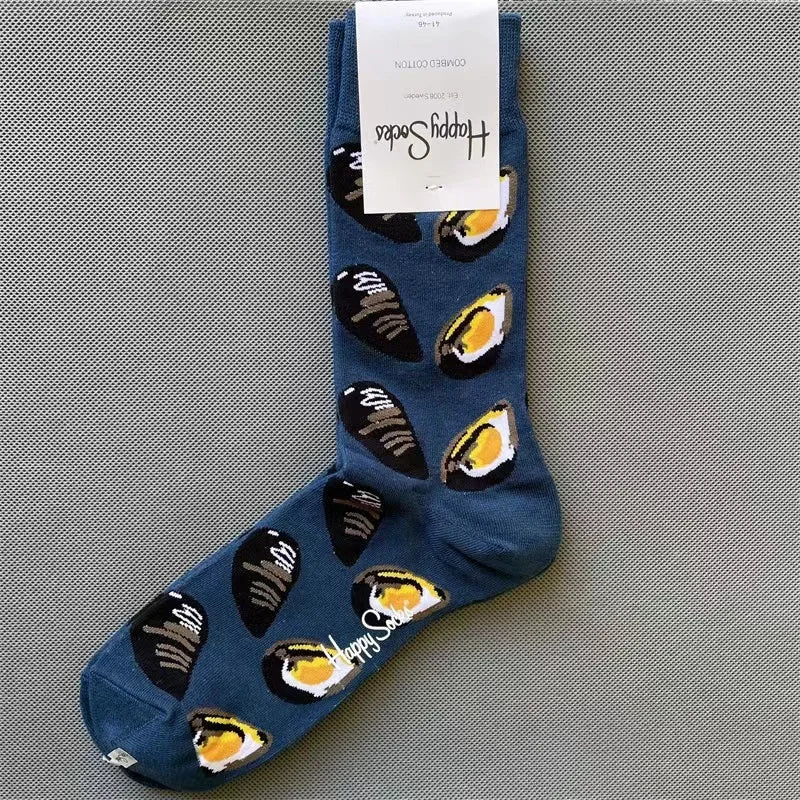 Happy Socks Men's Diamond Check Crew Socks for All Seasons ATHLEXES