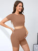 Maternity Seamless Workout Top and Legging Set ATHLEXES