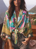 Happie Queens Boho Floral Kimono Bikini Cover-up ATHLEXES