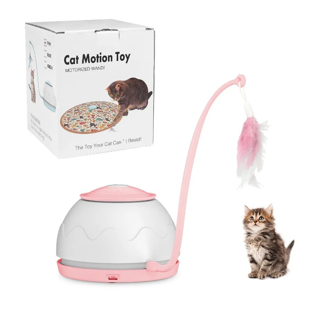 Electric Cat Toy with USB Charging, 360 Rotating, Interactive Puzzle, Intelligent Pet Items, Teasing Feather, Cat Supplies, Acce ATHLEXES