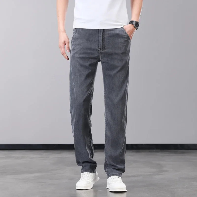 BreezyCool Men's Summer Denim Pants ATHLEXES