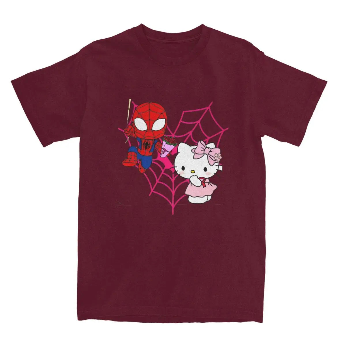 Hello Kitty x Spiderman Vintage Cotton Couple T-Shirt ATHLEXES