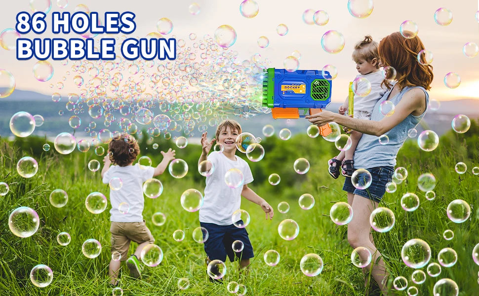 RocketBlast Automatic Bubble Gun for Kids ATHLEXES