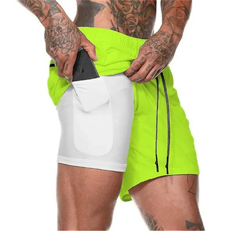 2025 New Men's 2-in-1 Quick Dry Running Shorts ATHLEXES
