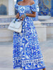Boho Chic Puff Sleeve Maxi Dress for Women ATHLEXES