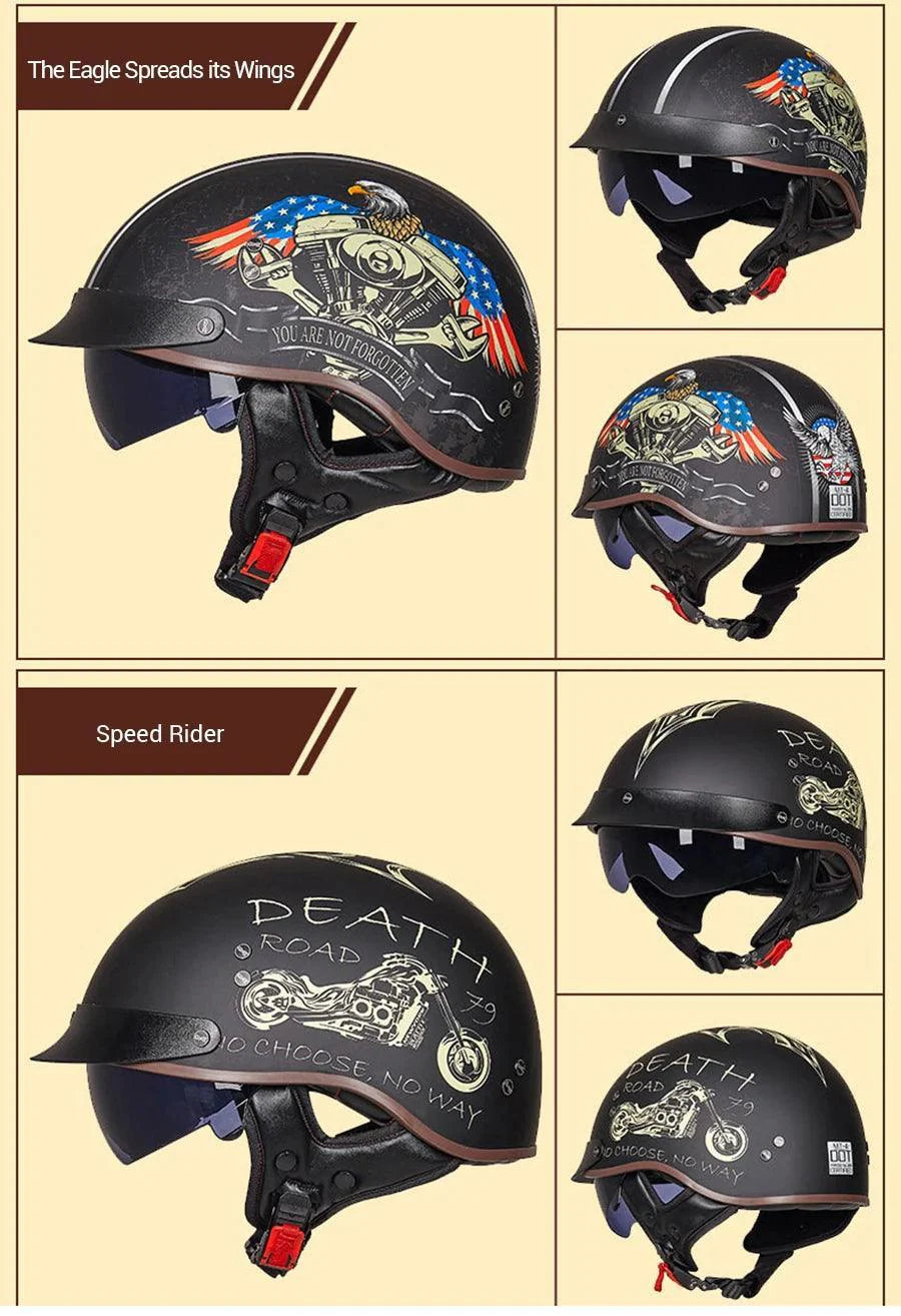 RetroGuard Half Motorcycle Helmet ATHLEXES