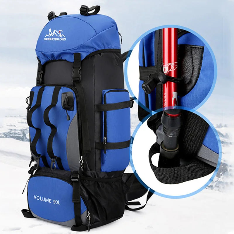AdventureMax 90L Waterproof Trekking Backpack ATHLEXES