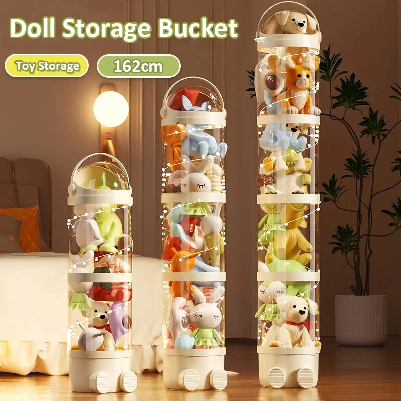 ClarityView Transparent Plush Toy Storage Tube ATHLEXES