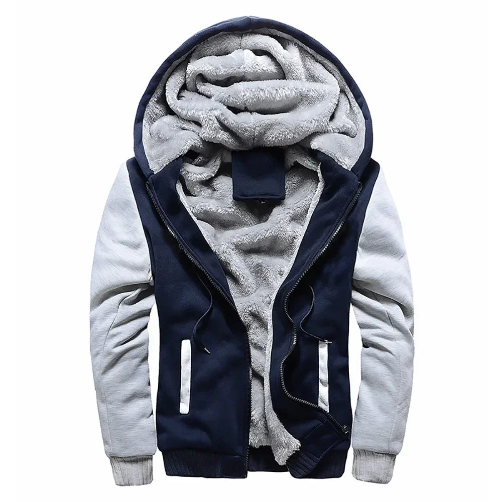 Men's Camouflage Fleece Zip Jacket for Winter Wear ATHLEXES