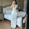 Elegant V-Neck Side Slit Maxi Dress for Women ATHLEXES