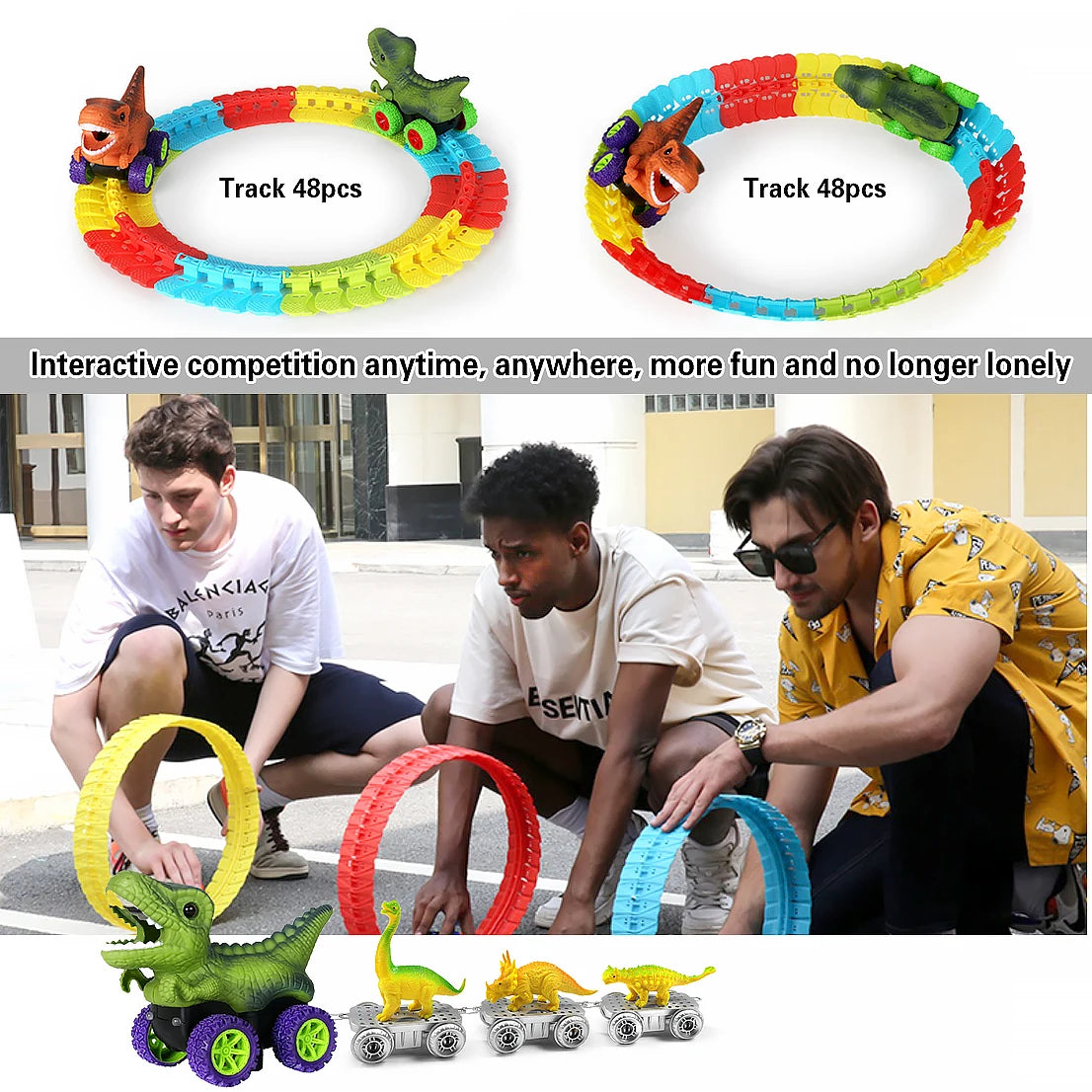 DinoTrack Flexi Race Set for Boys' Adventure ATHLEXES