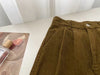 Chic Retro High Waist Corduroy Pants for Timeless Style ATHLEXES