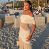 Chic Off-Shoulder Mesh Maxi Dress for Women ATHLEXES