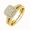 Romantic 925 Silver Bridal Double Rings Set ATHLEXES