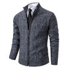Velvet Warmth High Collar Cardigan for Men - Winter Knitwear ATHLEXES