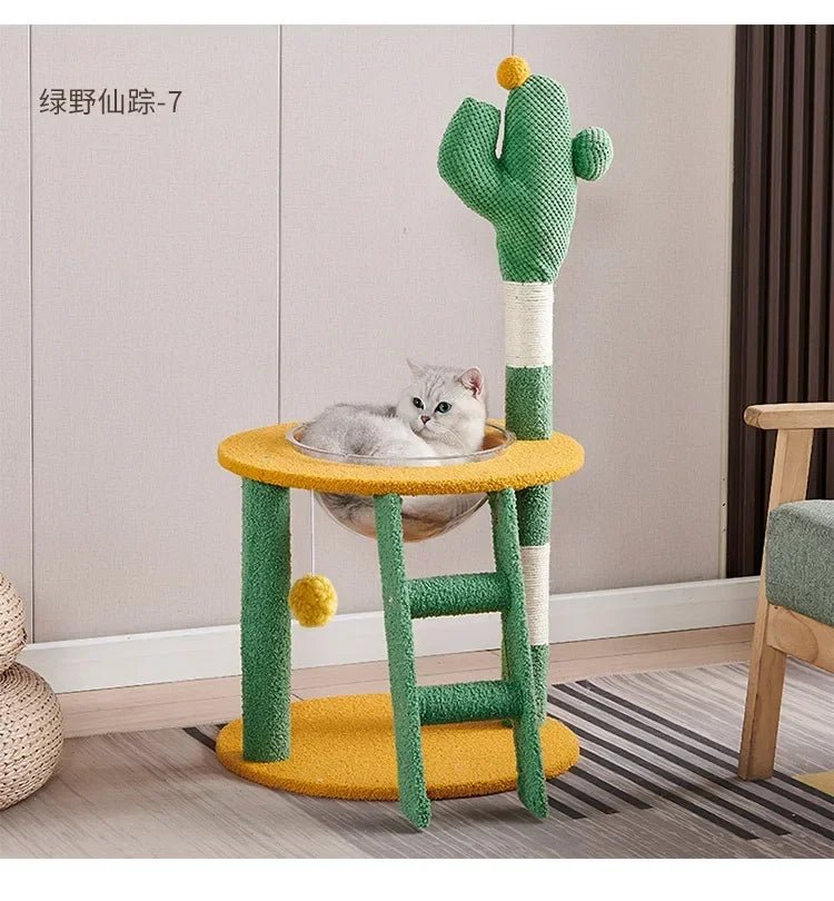 Cat Supplies Pet Cactus Crawler Pet Supplies Nest Cat Scratch Board Tree Spacecraft Cat Tree Tower Furniture ATHLEXES