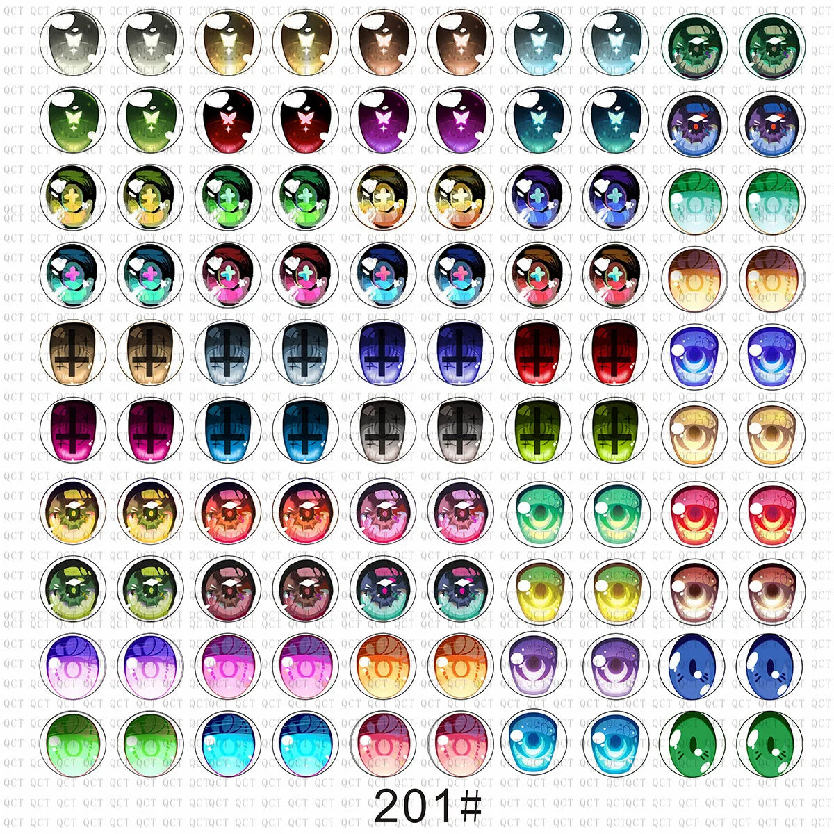 Dazzling Dragon Cat Eye Glass Cabochons - 50Pcs Set ATHLEXES