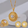Lustrous Wavelet Gold Pendant with Moonstone ATHLEXES