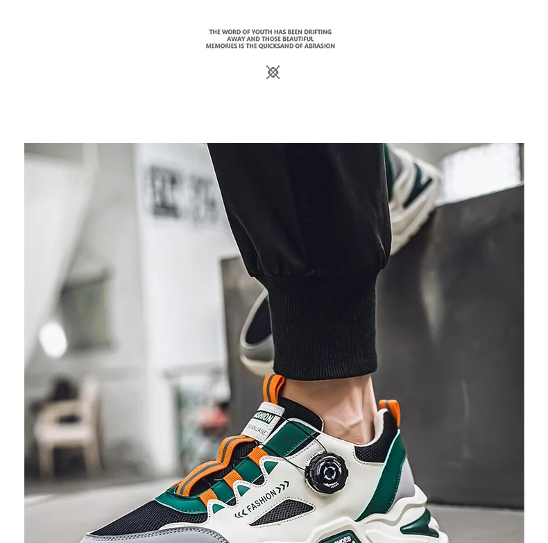 Korean Style Rotating Buckle Sports Sneakers ATHLEXES